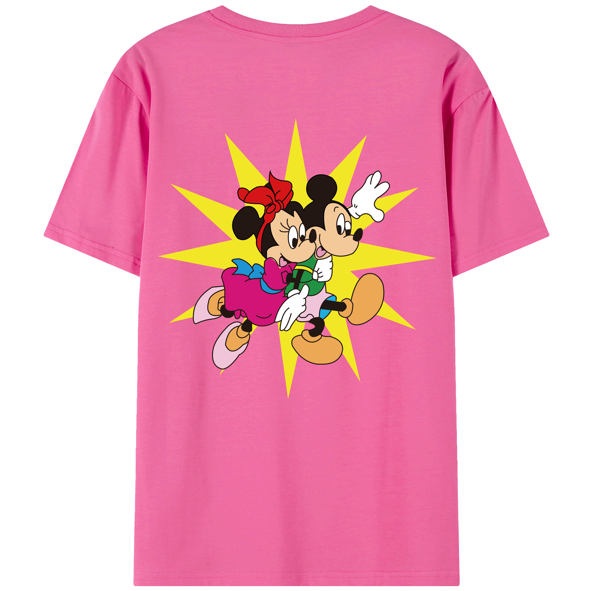 （画像用） ミッキーマウス Mickey Mouse レディース半袖Tシャツ(バックプリント)